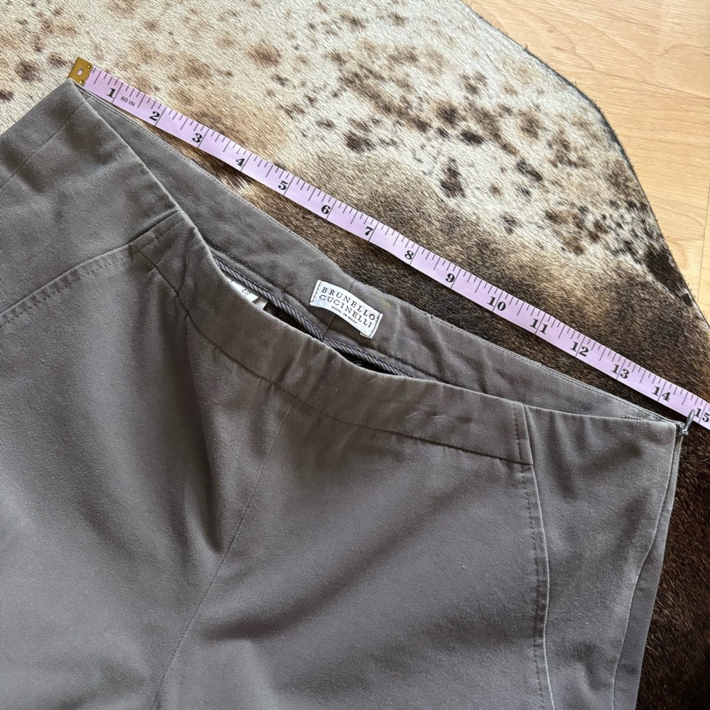 BRUNELLO CUCINELLI Grey Women Pants Size 6‎ Cotton - Picture 7 of 9